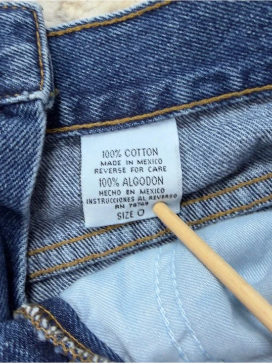 Vintage l.e.i. Button fly denim shorts 1990s size 0 - Picture 5 of 8